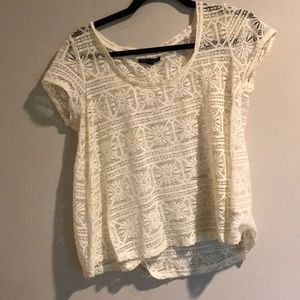 American Eagle white lace top